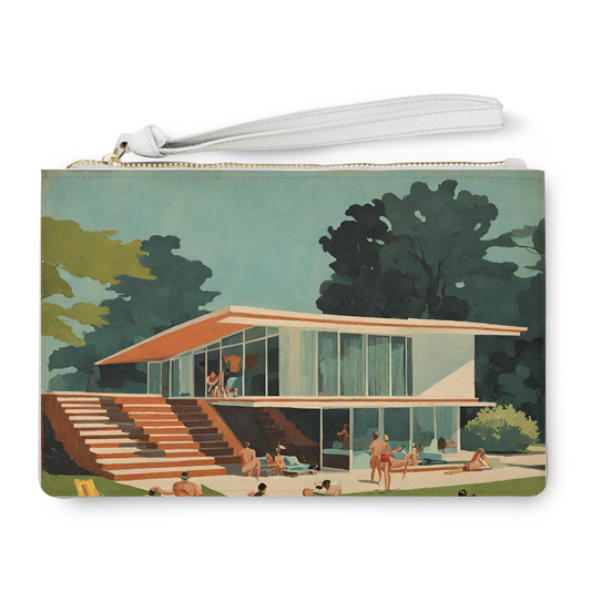 Mid-Century Modern "Pool Day" Clutch Bag