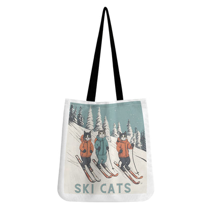 Ski Cats All-Over Print Cloth Tote Bag