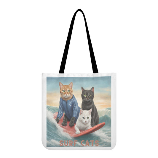 Surf Cats All-Over Print Cloth Tote Bag