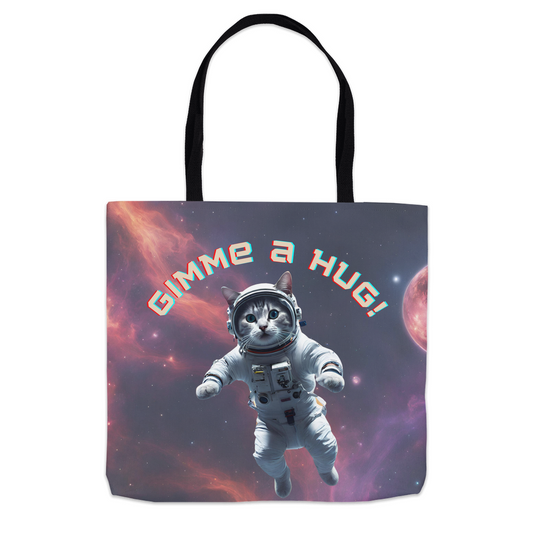 Space Cat "Gimme a Hug" Tote Bag