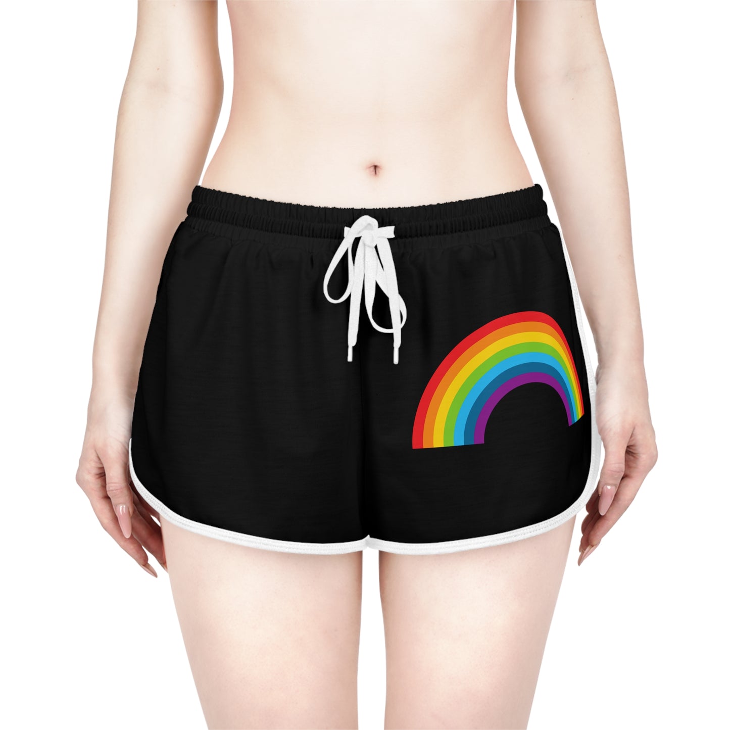 Nostalgic Brand "80's Rainbow" Women's Relaxed Shorts (AOP)