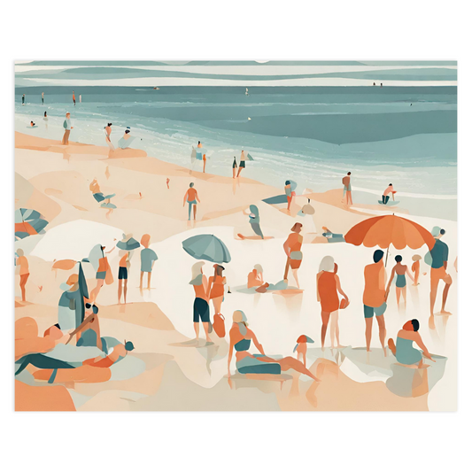 Beach Day Abstract Design Poster