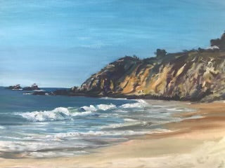 Crescent Bay, Laguna Beach Framed Oil Painting by Robert McBride Art